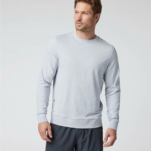 Vuori Men's Platinum Heather Gray Crewneck Sweater